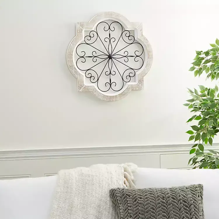 Kirklands Home Wall Plaques|Farmhouse Abstract Wall Plaque White