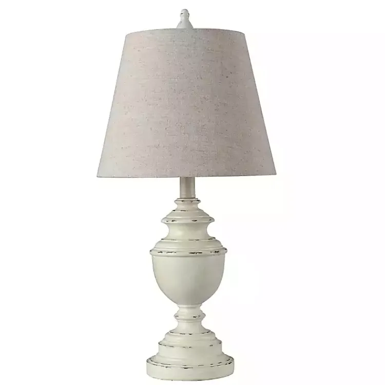 Kirklands Home Table Lamps|White Farmhouse Accent Table Lamp Tan