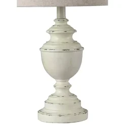 Kirklands Home Table Lamps|White Farmhouse Accent Table Lamp Tan