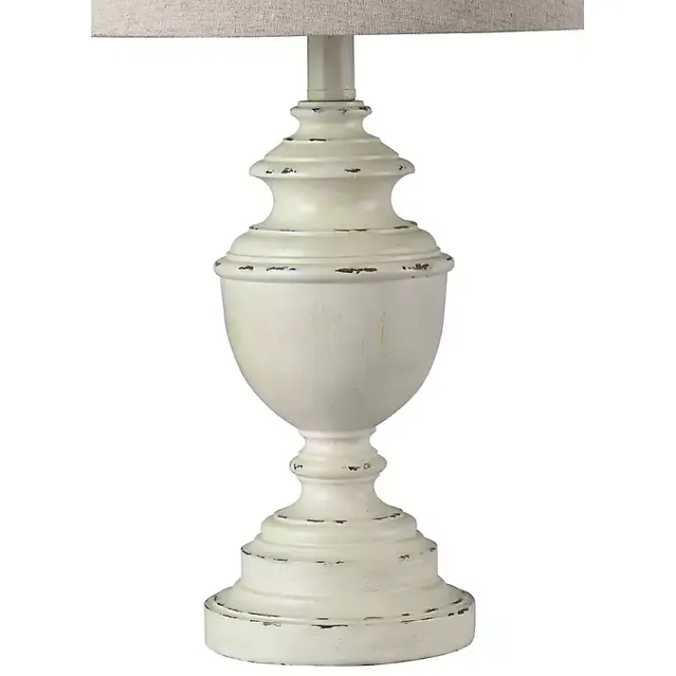 Kirklands Home Table Lamps|White Farmhouse Accent Table Lamp Tan
