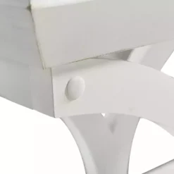 Kirklands Home Accent & End Tables|Fir Wood Curved Tray C-Table White