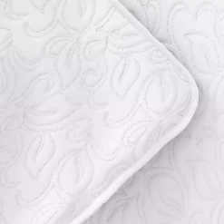 Kirklands Home Quilts|Floral Stitch 3-pc. King Quilt Set White