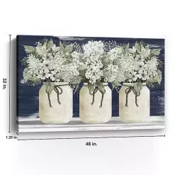 Kirklands Home Canvas Art|White Floral Trio Giclee Canvas Art Print