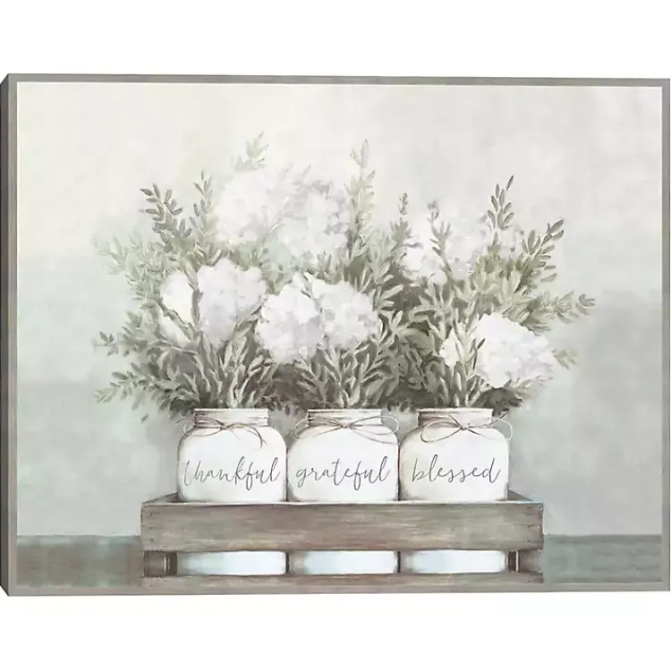 Kirklands Home Canvas Art|Flower Jars Framed Canvas Art Print White