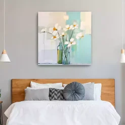 Kirklands Home Canvas Art|White Flowers on the Window Canvas Art Print