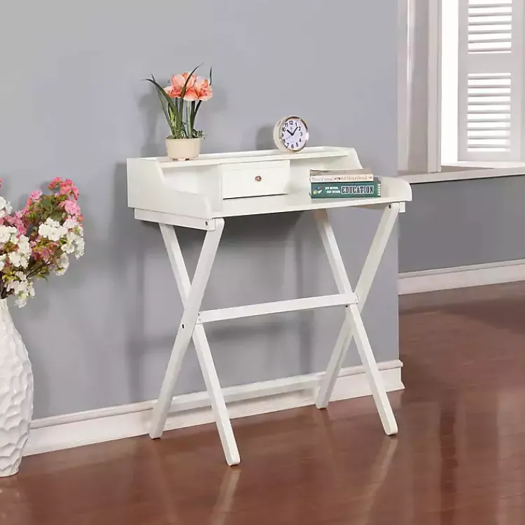 Kirklands Home Office Furniture|Folding Caty Desk White