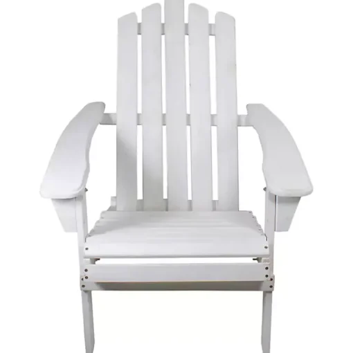 Kirklands Home Outdoor Seating|Folding Wooden Adirondack Chair White