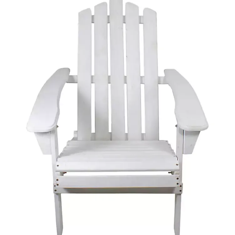 Kirklands Home Outdoor Seating|Folding Wooden Adirondack Chair White