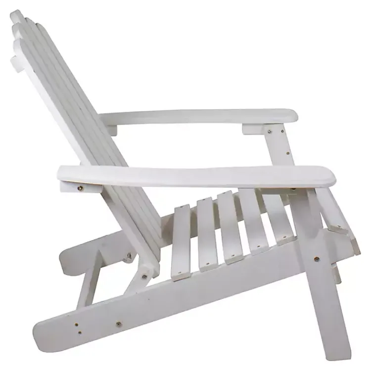 Kirklands Home Outdoor Seating|Folding Wooden Adirondack Chair White