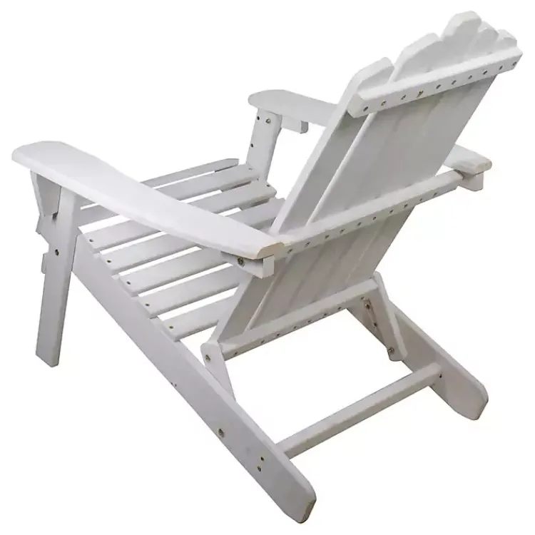 Kirklands Home Outdoor Seating|Folding Wooden Adirondack Chair White