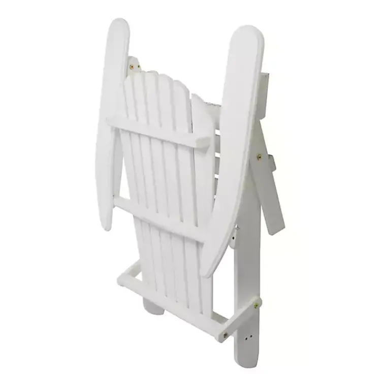 Kirklands Home Outdoor Seating|Folding Wooden Adirondack Chair White