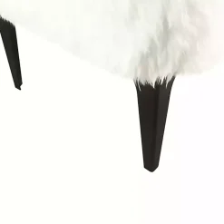 Kirklands Home Benches & Ottomans|Fur Storage Bench White