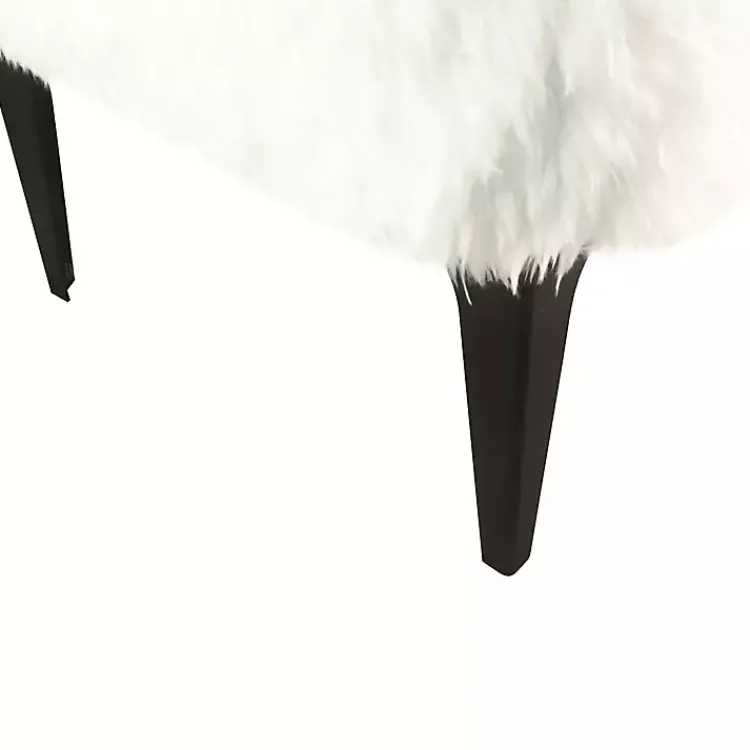 Kirklands Home Benches & Ottomans|Fur Storage Bench White