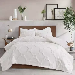 Kirklands Home Comforters|Geometric Full/Queen 3-pc. Comforter Set White