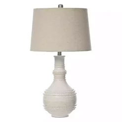 Kirklands Home Table Lamps|White Glaze Serenia Ceramic Table Lamp Ivory