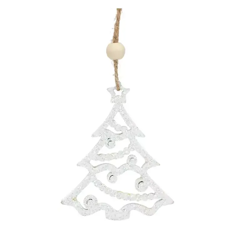 Hot Glitter Trees Christmas Ornaments, Set of 9 Christmas Ornaments