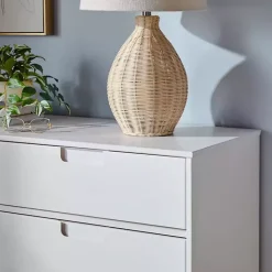 Kirklands Home Dressers & Chests|Grooved Handle 6-Drawer Dresser White