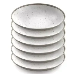 Kirklands Home Outdoor Dining|Haven Melamine Low Bowls, Set of 6 White