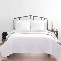 Kirklands Home Bedspreads & Coverlets|Herringbone Quilted 2-pc. Twin Coverlet Set White