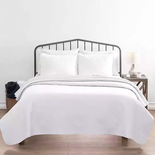 Kirklands Home Bedspreads & Coverlets|Herringbone Quilted 2-pc. Twin Coverlet Set White