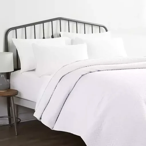 Kirklands Home Bedspreads & Coverlets|Herringbone Quilted 2-pc. Twin Coverlet Set White