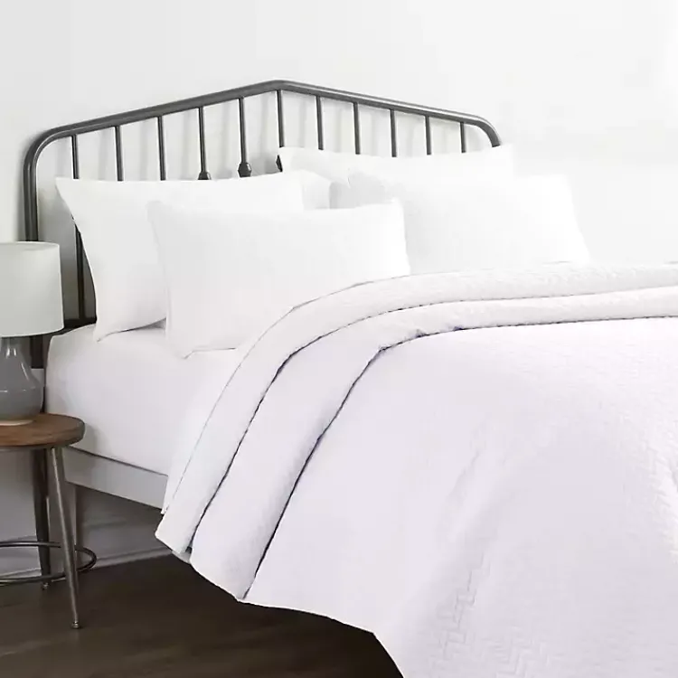 Kirklands Home Bedspreads & Coverlets|Herringbone Quilted 2-pc. Twin Coverlet Set White