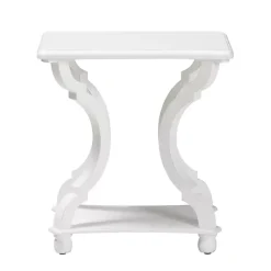 Kirklands Home Accent & End Tables|Hourglass Wood Accent Table White