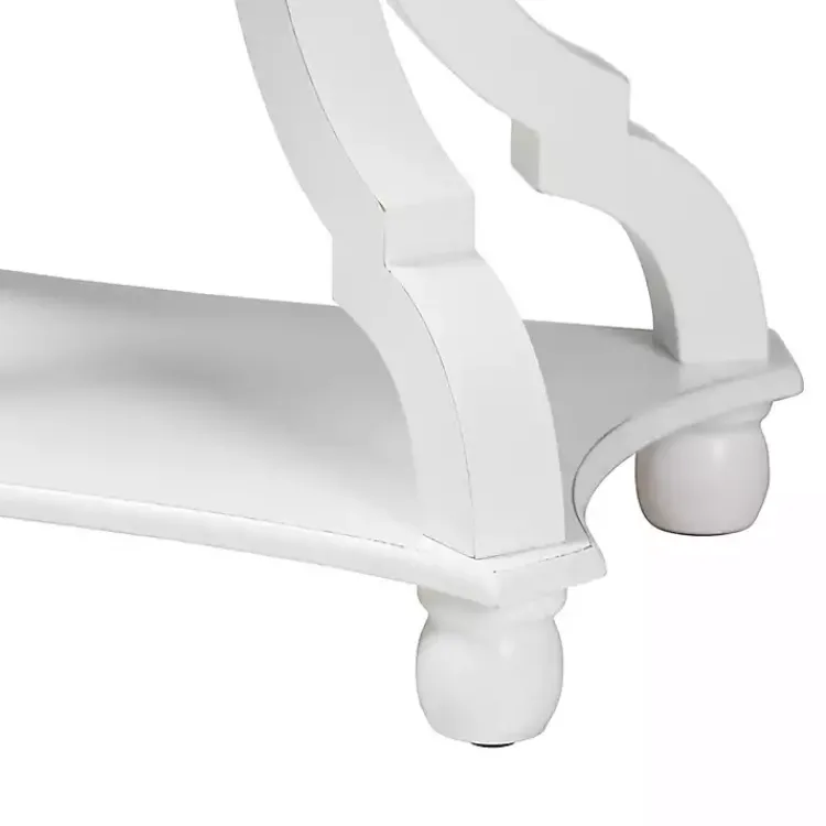 Kirklands Home Accent & End Tables|Hourglass Wood Accent Table White