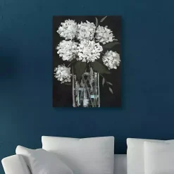 Kirklands Home Canvas Art|White Hydrangea Giclee Canvas Art Print