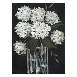 Kirklands Home Canvas Art|White Hydrangea Giclee Canvas Art Print