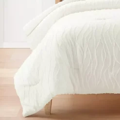Kirklands Home Comforters|Jacquard Wave 3-pc. King Comforter Set White