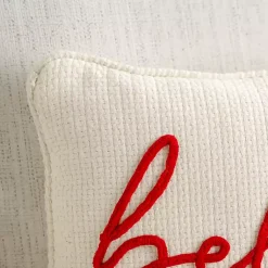 White Knit Believe Lumbar Pillow Pillows