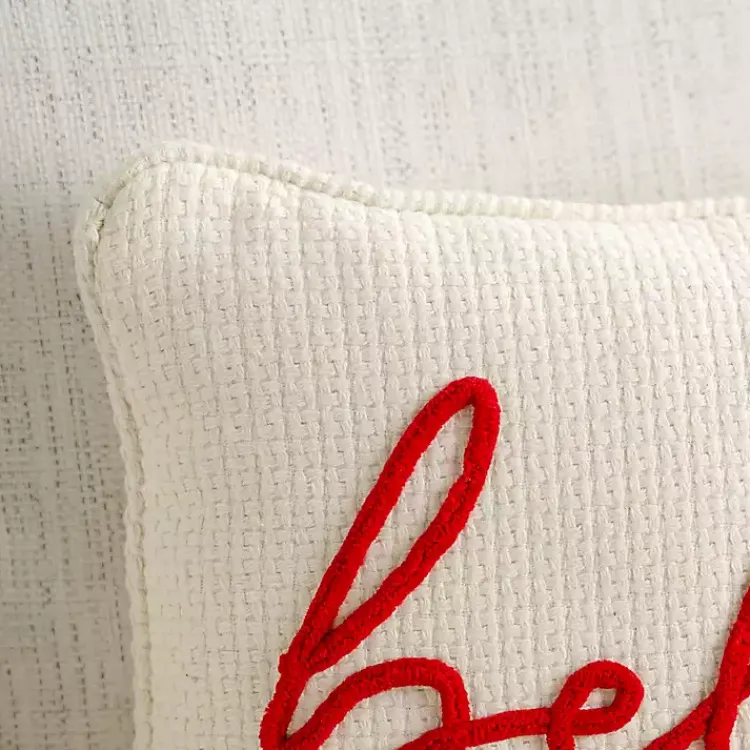 White Knit Believe Lumbar Pillow Pillows
