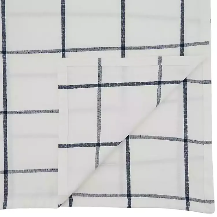 Kirklands Home Table Linens|Large Plaid Long Table Runner, 72 in. White