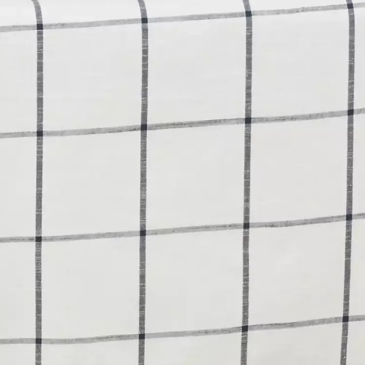 Kirklands Home Table Linens|Large Plaid Long Table Runner, 72 in. White