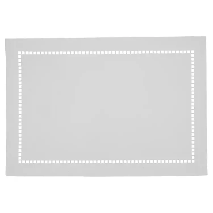 Kirklands Home Table Linens|Laser-Cut Hemstitch Placemats, Set of 4 White