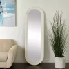 Kirklands Home Decorative Mirrors|White Layered Frame Oblong Wall Mirror