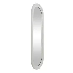 Kirklands Home Decorative Mirrors|White Layered Frame Oblong Wall Mirror