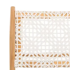 Kirklands Home Accent Chairs|Leather Woven Accent Chair White