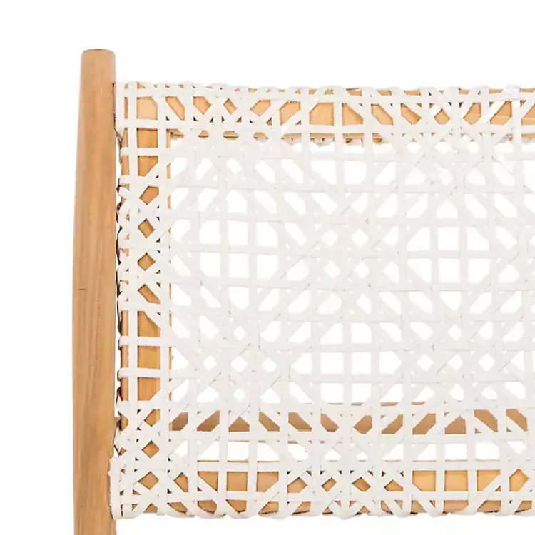 Kirklands Home Accent Chairs|Leather Woven Accent Chair White