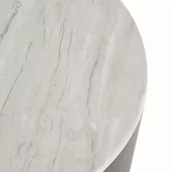 Kirklands Home Coffee Tables|Marble & Black Metal Storage Coffee Table White