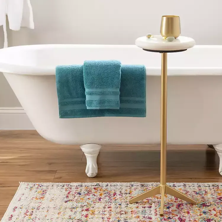 Kirklands Home Accent & End Tables|Marble and Gold Base Cocktail Table White