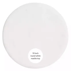 Kirklands Home Accent & End Tables|Marble and Gold Base Cocktail Table White