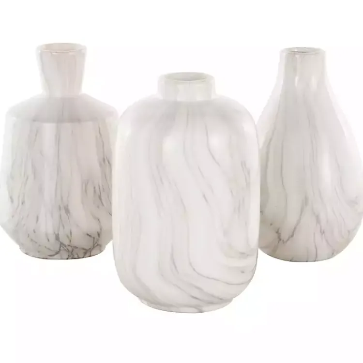 New Marble Ceramic Vases, Set of 3 Vases