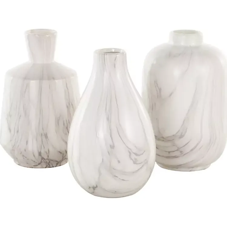 New Marble Ceramic Vases, Set of 3 Vases