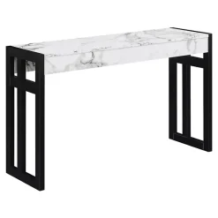 Kirklands Home Console Tables|Marble Monterey Console Table White