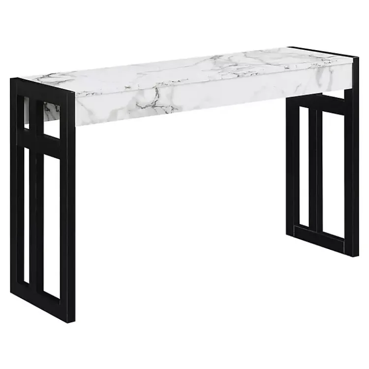Kirklands Home Console Tables|Marble Monterey Console Table White