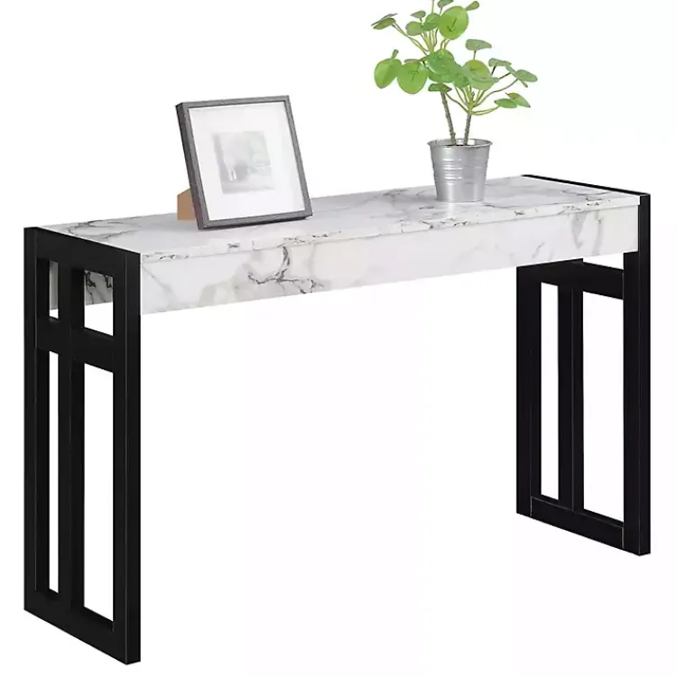 Kirklands Home Console Tables|Marble Monterey Console Table White