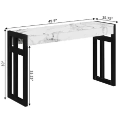Kirklands Home Console Tables|Marble Monterey Console Table White