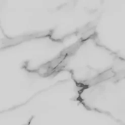 Kirklands Home Accent & End Tables|Marble Two Tiered Metal Accent Table White